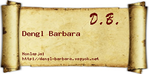Dengl Barbara névjegykártya